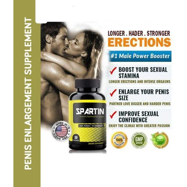 Spartin Penis Enlargement Erection Male Supplement 30 Capsules