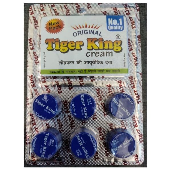 Tiger King Cream 6 pc Strip - Enhance Male Performance and Pleasure