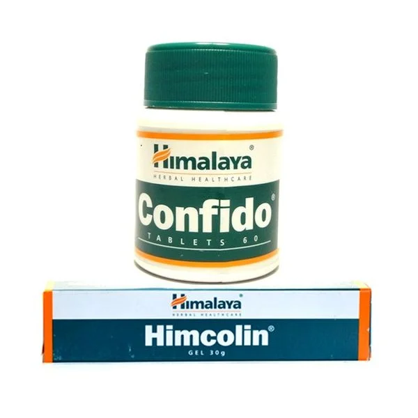 Combo Pack of Himalaya Himcolin Gel 4 Pcs of 30gm and Confido Tablet 60s x 5 Packs 300 Tablets