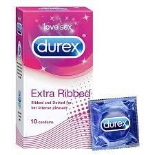 Durex Extra Ribbed - 10 Condoms (Pack of 1)