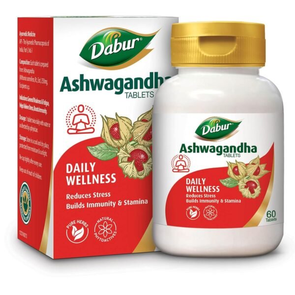 Dabur Ashwagandha Tablet - Immunity Booster | Rich in Antioxidant | Pure Herbs - 60 tablets